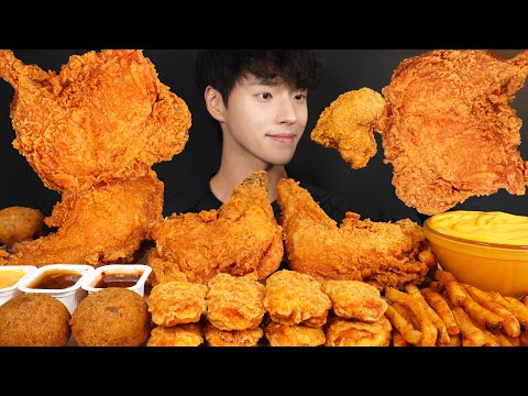 ASMR MUKBANG FRIED CHICKEN & BURGER & CHICKEN NUGGETS & FRIES & BBQ CHICKEN! MUKBANG COMPILATION