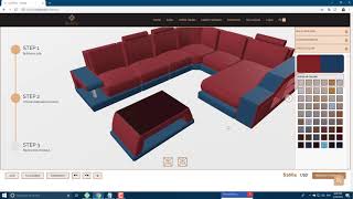 3D Sofa Configurator with webgl