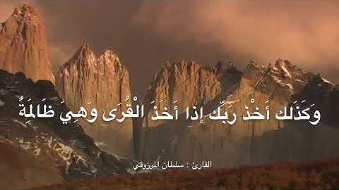 عشائية مؤثرة من سورة هود ، للقارئ : سلطان المرزوقي