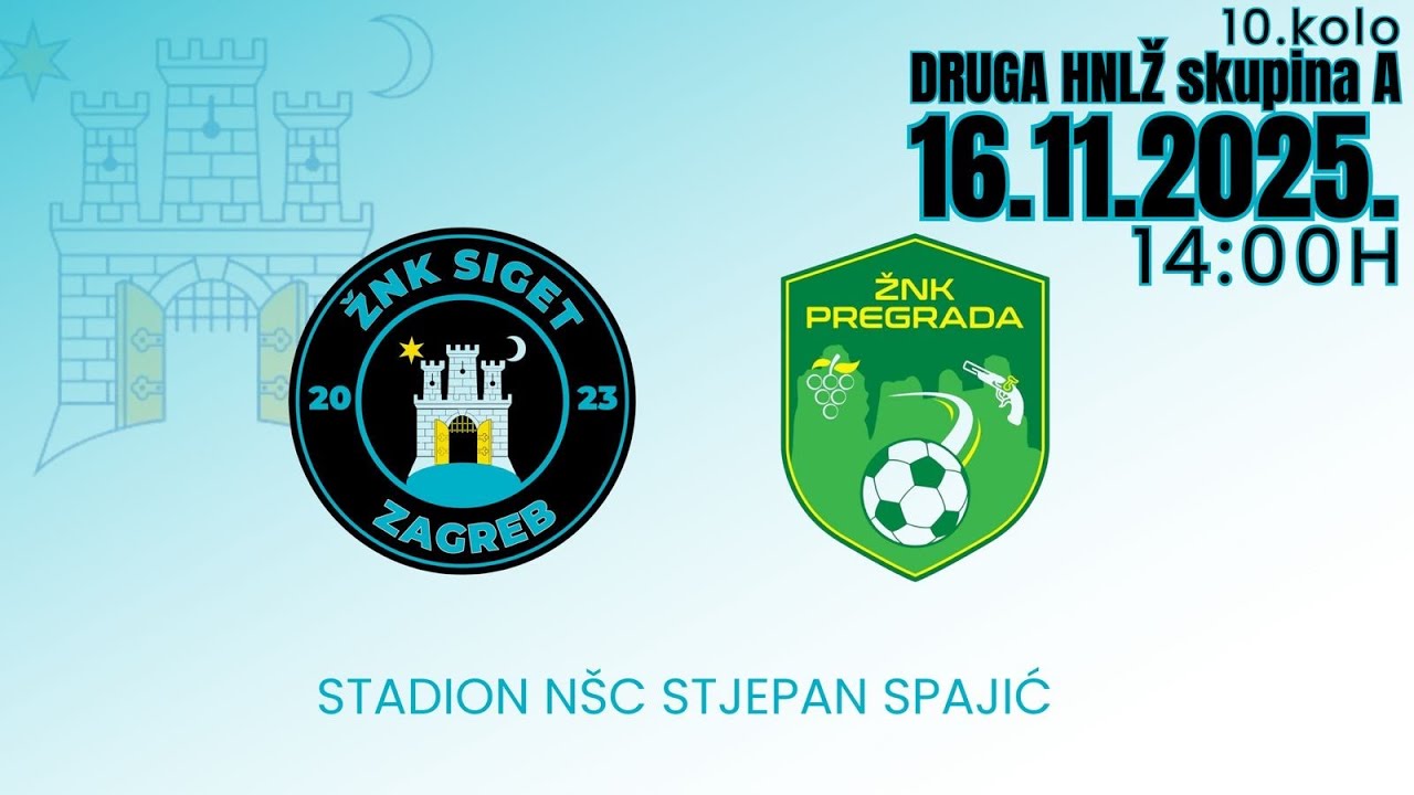 2. HNLŽ skupina A: ŽNK Siget - ŽNK Pregrada