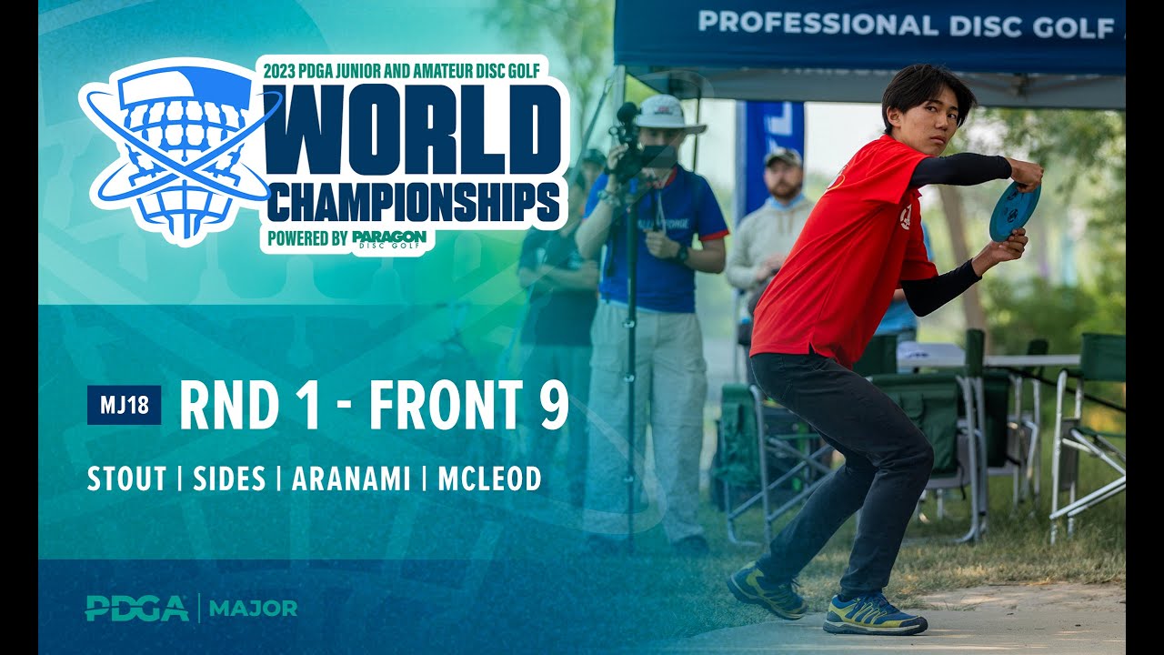 2023 PDGA JUNIOR DISC GOLF WORLD CHAMPIONSHIPS MJ18 R1F9 Stout, Sides, Aranami, McLeod pic picture