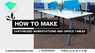 Streamlined Productivity: Single and 2-Seating Linear Office Tables | #VBModulars