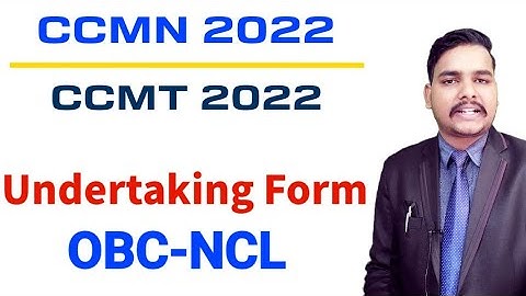 OBC NCL Undertaking CCMN 2022 | CCMT 2022 | CCMN Counselling 2022 | ccmt Counselling 2022