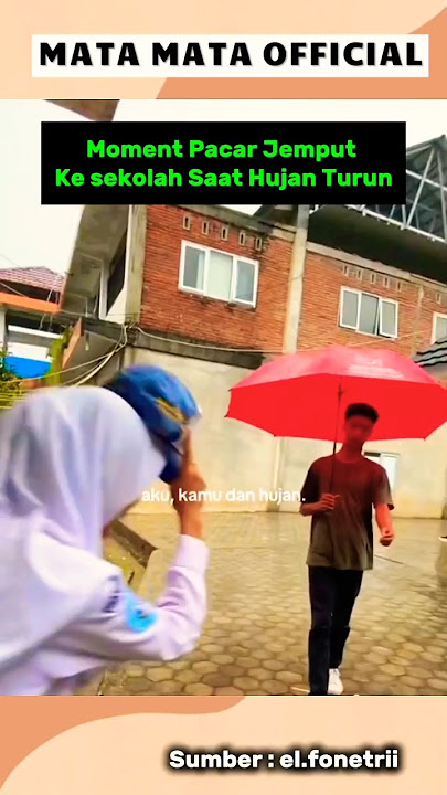 Moment Anak SMA Dijemput Pacar Ke sekolah Saat Hujan Turun #shorts #anaksma #trendingshorts