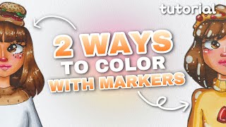 HOW TO COLOR WITH MARKERS | Soft VS Cell Shading | Blending Ohuhus