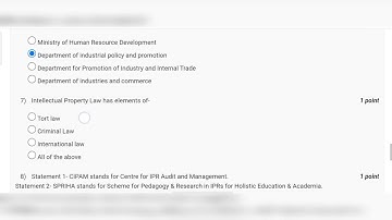 NPTEL INTELLECTUAL PROPERTY WEEK-11 ASSIGNMENT SOLUTION#nptel #intellectual #elearning #new #swam