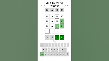 Weaver - MASK VEIL - Jun 15, 2023 #apuzzleenthusiast #game #wordle #weaver