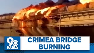 3 dead after truck bomb blast destroys part of bridge linking Russia and Crimea