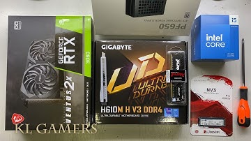 intel Core i5 14400 GIGABYTE H610M H V3 DDR5 RTX3060 VENTUS 2X Mbox Matrix Gaming PC Build