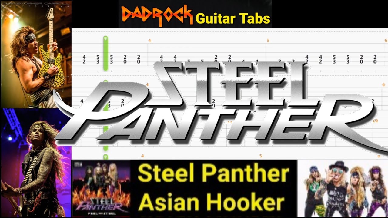 Asian Hooker - Steel Panther - Guitar + Bass TABS Lesson