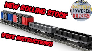 New Lego rolling stock! Simple boxcars and gondolas
