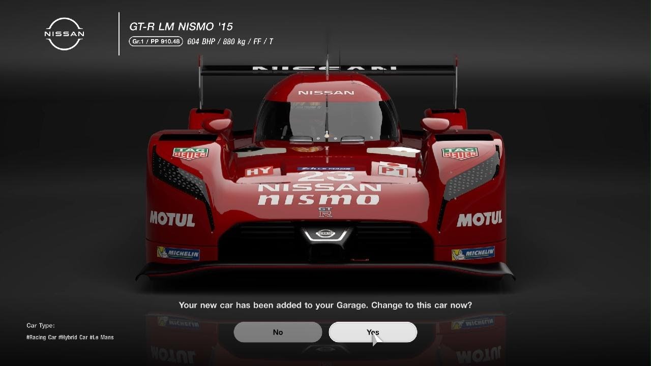 Purchased Nissan GTR LM NISMO '15 Gran Turismo 7 PS5 YouTube