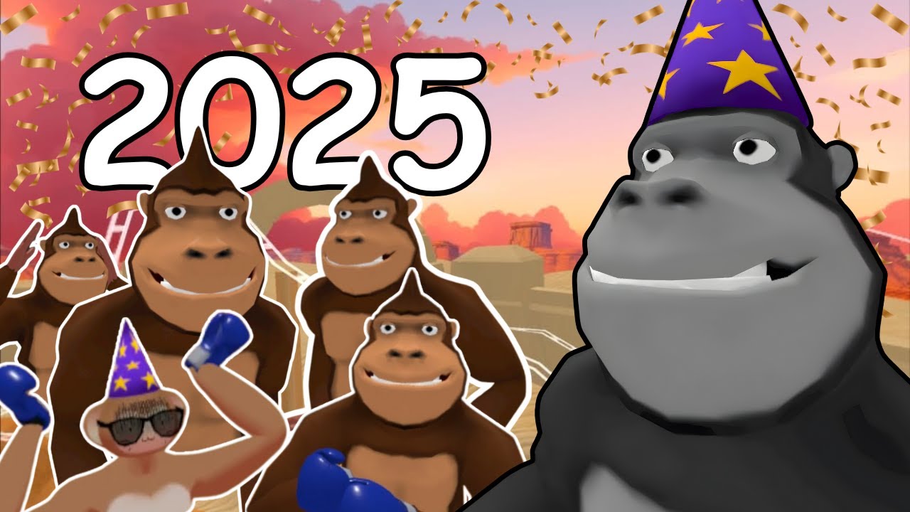 Мои лучшие видеоролики с гориллами, играющими в футбол, за 2025 год.