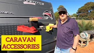 CARAVAN ACCESSORIES USED WHEN SETTING UP OUR RED CENTRE CARAVAN