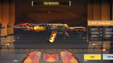 Got my first free Legendary AK47 Pumpkin Head in Cod Mobile 🔥🎃