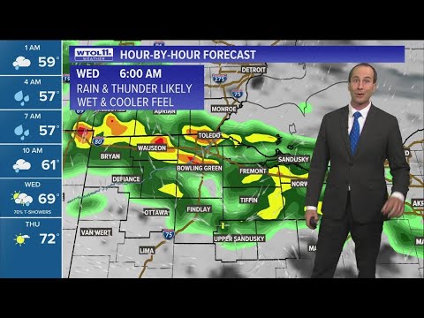 Rain, thunderstorms likely overnight; highs Wednesday in upper 60s ...