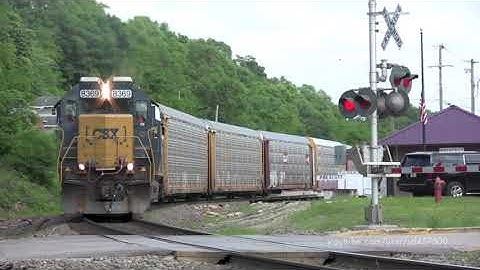 CSX SD40-2 Leading an Auto Train on the BNSF
