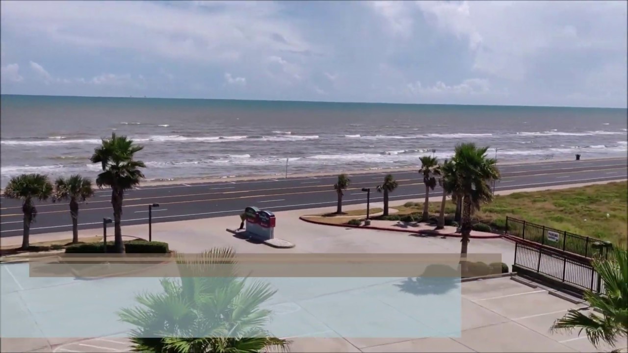 Courtyard Marriott Galveston Island tour and oceanfront balcony room
