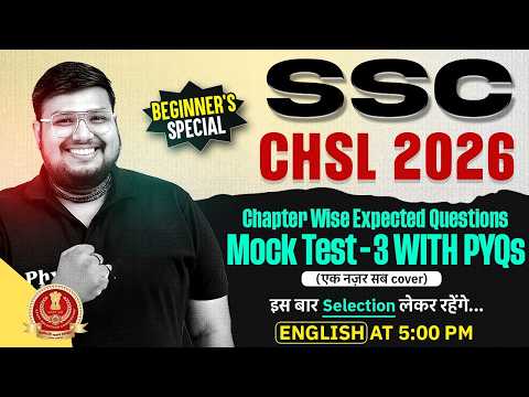 SSC CHSL English Classes 2026 | SSC CHSL English Most Important Questions - 03 | by Bhragu Sir