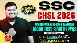 SSC CHSL English Classes 2026 | SSC CHSL English Most Important Questions - 03 | by Bhragu Sir