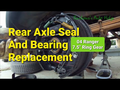 Rear Axle Seal And Bearing Replacement 04 Ford Ranger With 7.5" Ring Gear