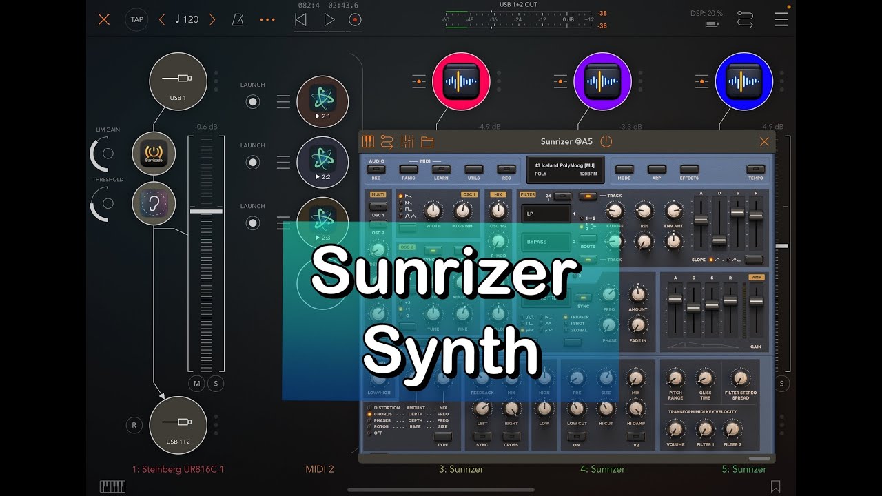 Sunrizer Synth On Sale 50% Off for a Short Time - Let's Check it Out - Demo for the iPad