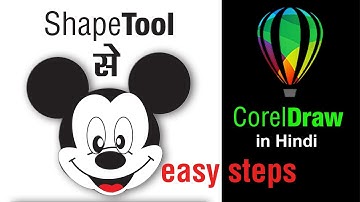 How to  Create Micky Mouse in easy steps in coreldraw | Learn Coreldraw in Hindi