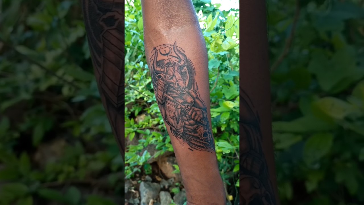 bull  portrait tattoo # body art 