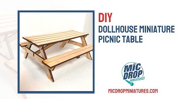 DIY Miniature Picnic Table. 1:12 scale. FULL TUTORIAL