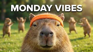 Happy Monday Music ☕ Positive Energy & Happy Beats ft. Dancing Capybaras