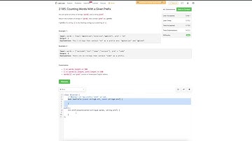 Leetcode Weekly 282 | 1st Problem | 2185. Counting Words With a Given Prefix