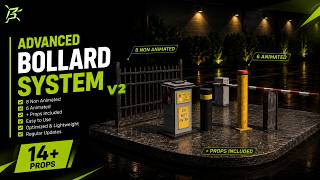 FiveM Bollard System v2 (14 custom animated props) | Qbox, Qbcore, Esx, Standalone