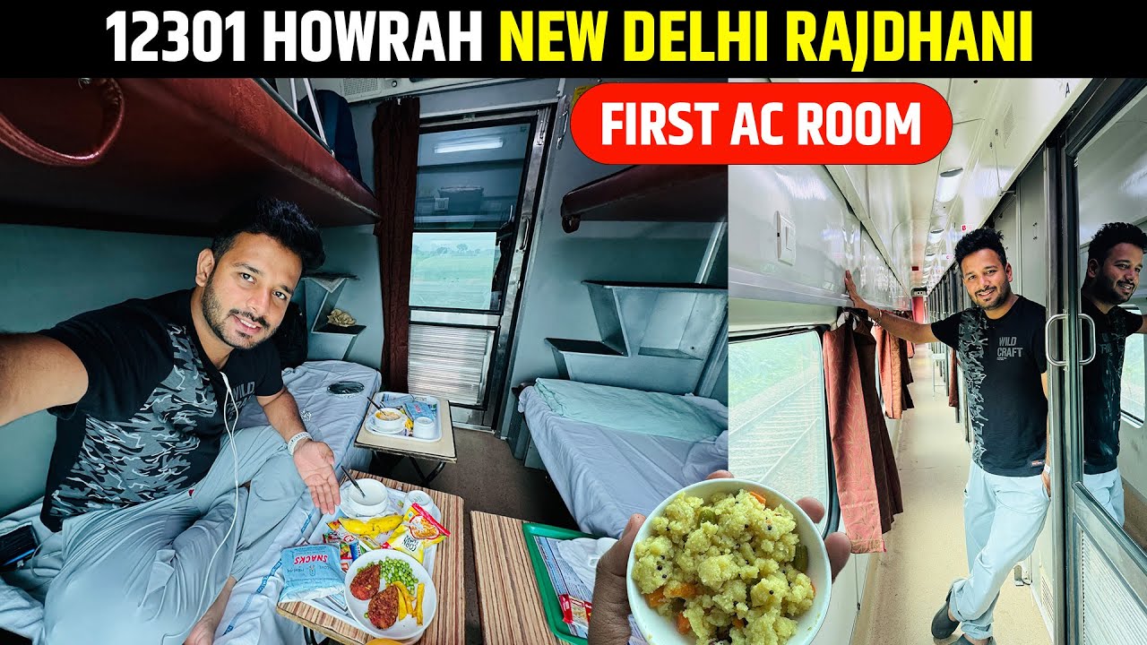 Gaya to Delhi in 12301 Howrah Rajdhani  || IRCTC food Service check in FIRST CLASS
