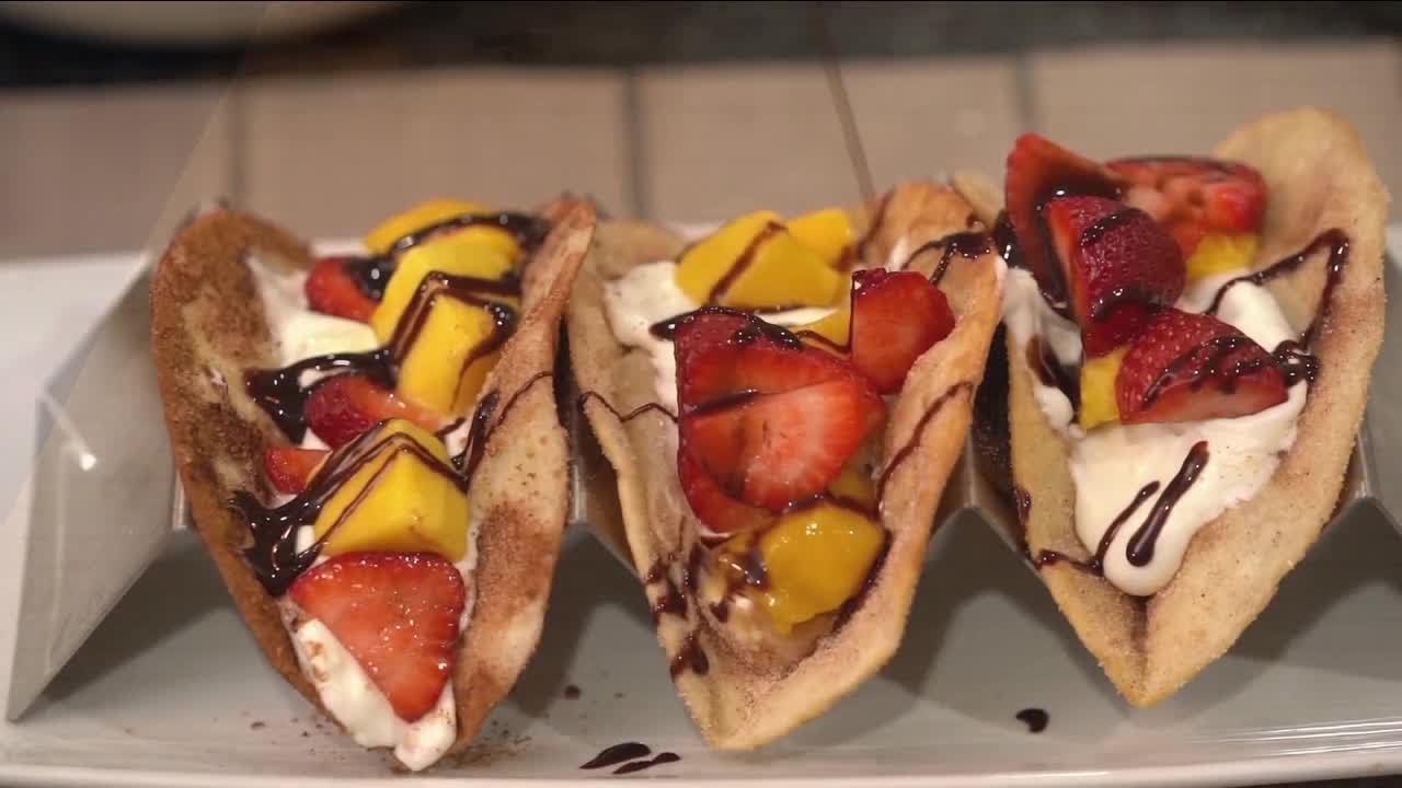 Churro Dessert Tacos with Fruit and Cream Filling YouTube