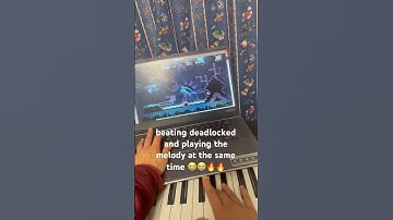 beating deadlocked while playing the piano is hard #geometrydash #gd #piano #challenge #foryou