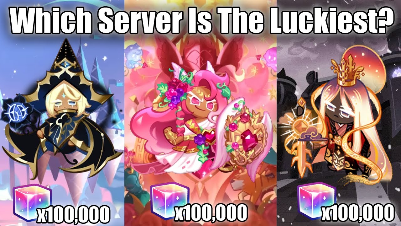 На каком сервере лучшие костюмы? Удача в Gacha! 300 тысяч радужных кубиков — Cookie Run Kingdom!