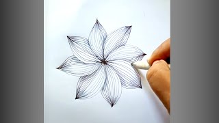 3d flower drawing easy