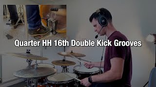 NEW DRUM COURSE! Quarter HH 16th Double Kick Grooves #doublekick #doublepedal #doublekicktechnique