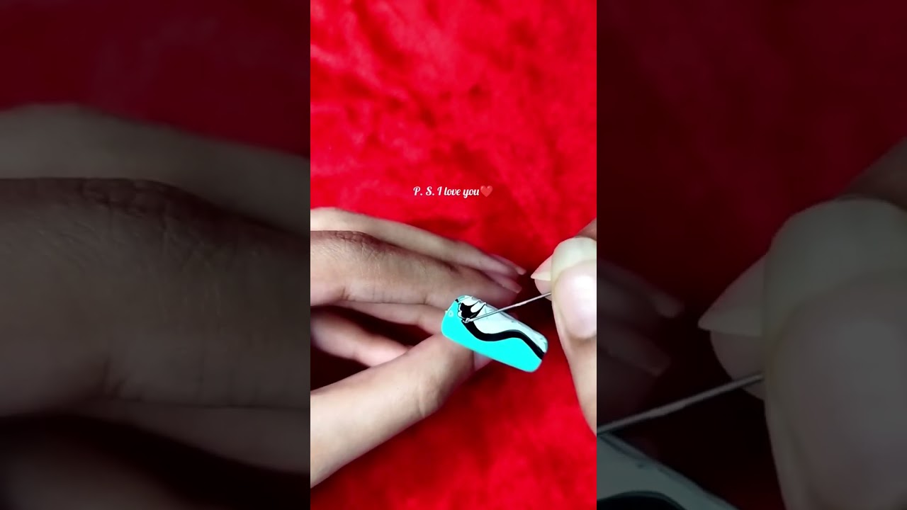 Easy Mint Nailart Design 👌💅