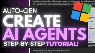 AutoGen Tutorial: Create GODLY Custom AI Agents EASILY (Installation Tutorial)