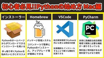 初心者必見！！Pythonの始め方 Mac編【2024年最新】
