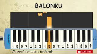 not pianika balonku - tutorial belajar pianika lagu anak - not angka balonku