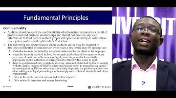 ACCT 304: Auditing - Session 4: Fundamental Principles of Auditing
