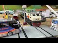 Merakit Drama Miniatur Kereta Api Kayu CC201, CC203 Anjlok Menabrak Mobil Bus Mogok Di Perlintasan
