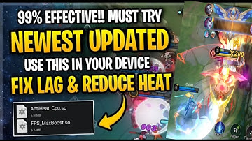 NEW UPDATE | Low Device Fix Lag In Mobile Legends Config Anti Lag Patch Lxia