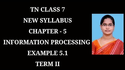 7th Maths T-2 Ch-5 Information processing | Example 5.1 | Samacheer One plus One channel