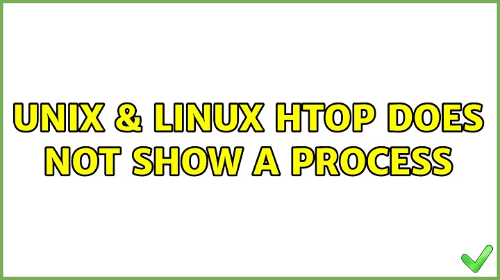 Unix & Linux: htop does not show a process