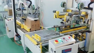 Fully automatic H type cartons four corner edges sealing taping machine scellant de cartons