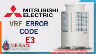MITSUBISHI VRF Error code E3(English)