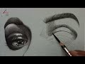 Face sketch on grey paper  timelapse sketch  artist praveen gupta  art